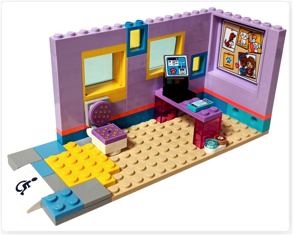 レゴ 41727 ワンちゃんレスキューセンター センター1階 受付カウンターと待合スペース完成 内装小物配置