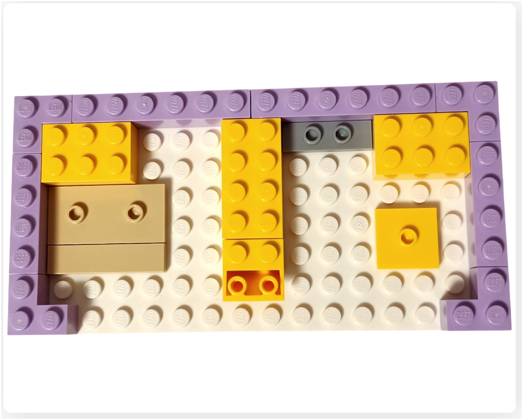 レゴ 41727 ワンちゃんレスキューセンター センター2階 床 仕切りと設備設置ポイントの構造