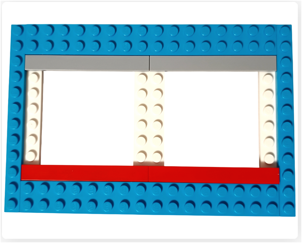レゴ 41727 ワンちゃんレスキューセンター 屋根ベース フレーム構造 大きな開口部と内部が見える状態