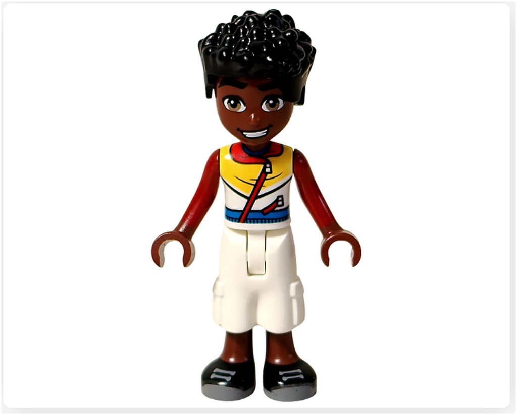 レゴ フレンズ 41727 ワンちゃんレスキューセンター ミニドール ザック 正面 衣装と表情