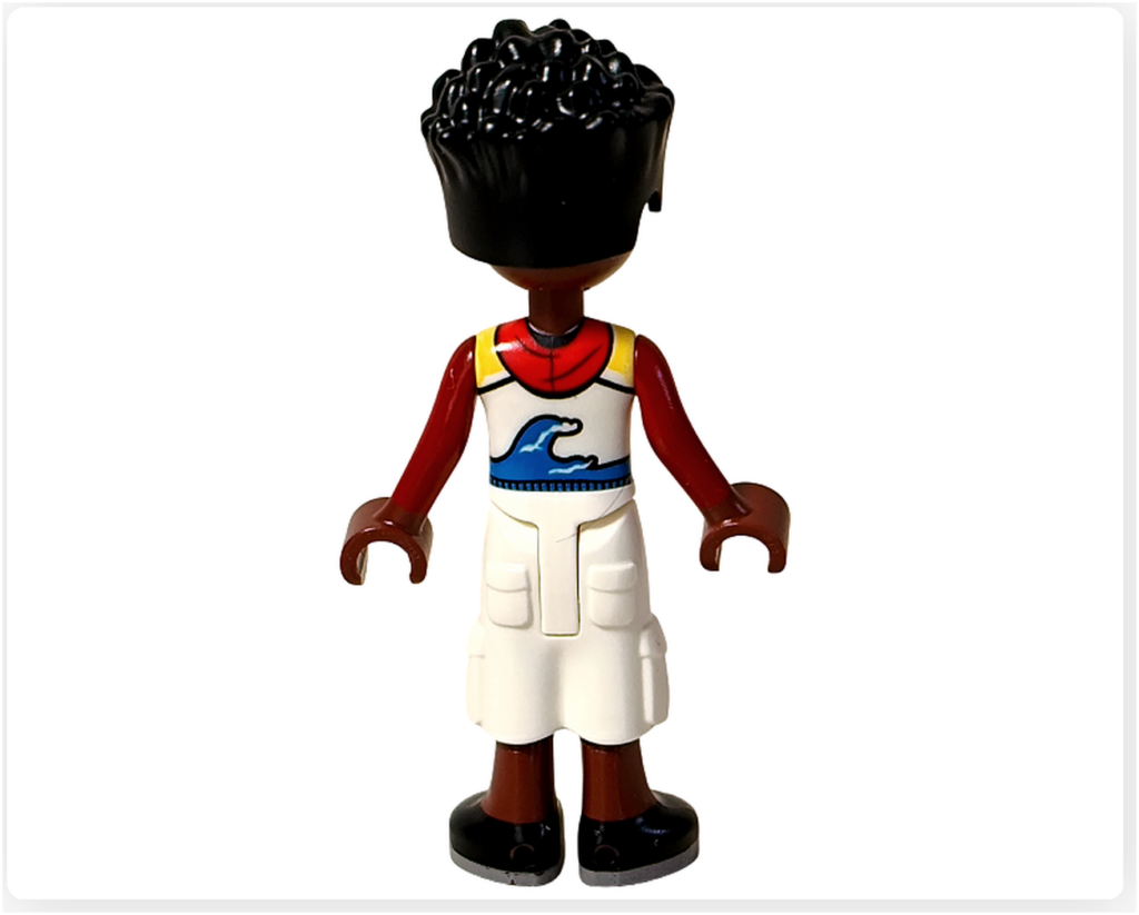 レゴ 41727 ワンちゃんレスキューセンター ミニドール ザック 背面 衣装デザインと後ろ姿