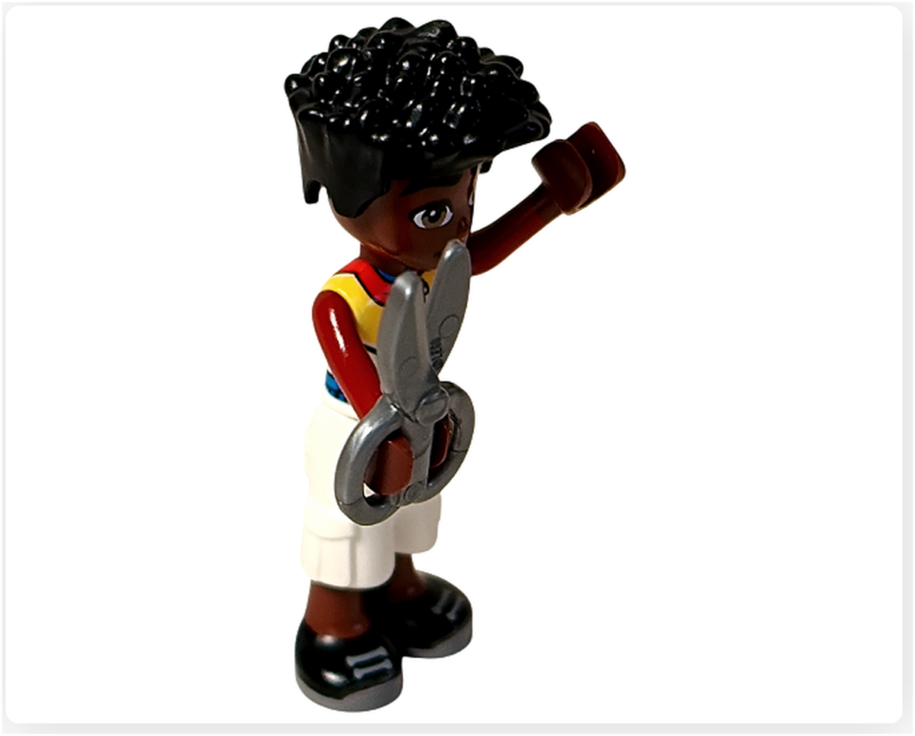 レゴ 41727 ワンちゃんレスキューセンター ミニドール ザック ハサミを持つトリミングシーン