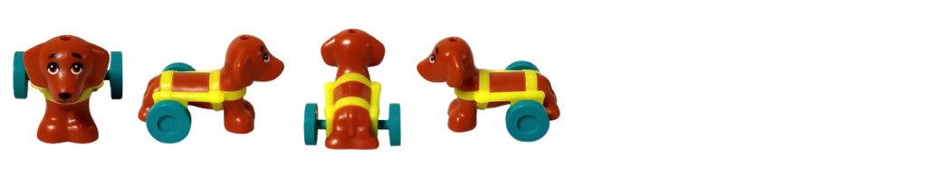 レゴ フレンズ 41727 ワンちゃんレスキューセンター 犬 フィギュア ピクルス 全方向ビュー 車輪付き補助具