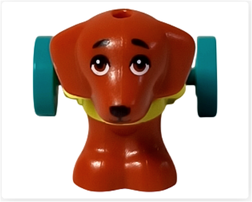 レゴ フレンズ 41727 ワンちゃんレスキューセンター 犬 フィギュア ピクルス 正面 車輪付き補助具