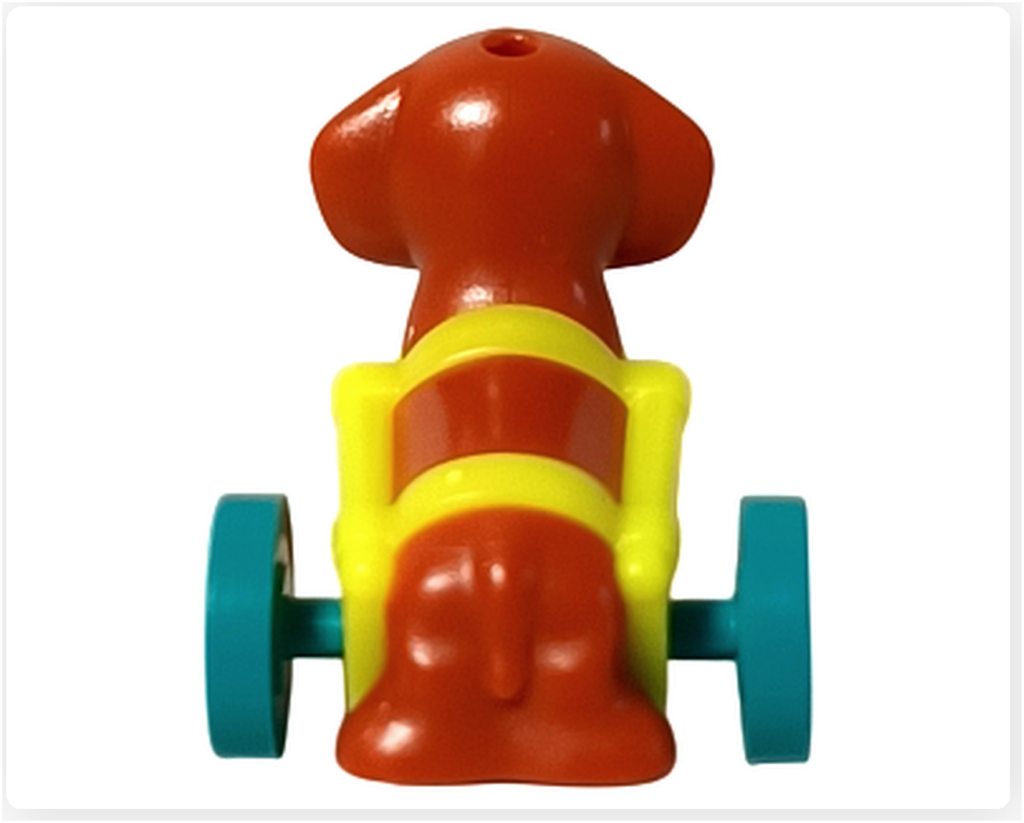 レゴ 41727 ワンちゃんレスキューセンター 犬 フィギュア ピクルス 背面 補助具と後ろ姿