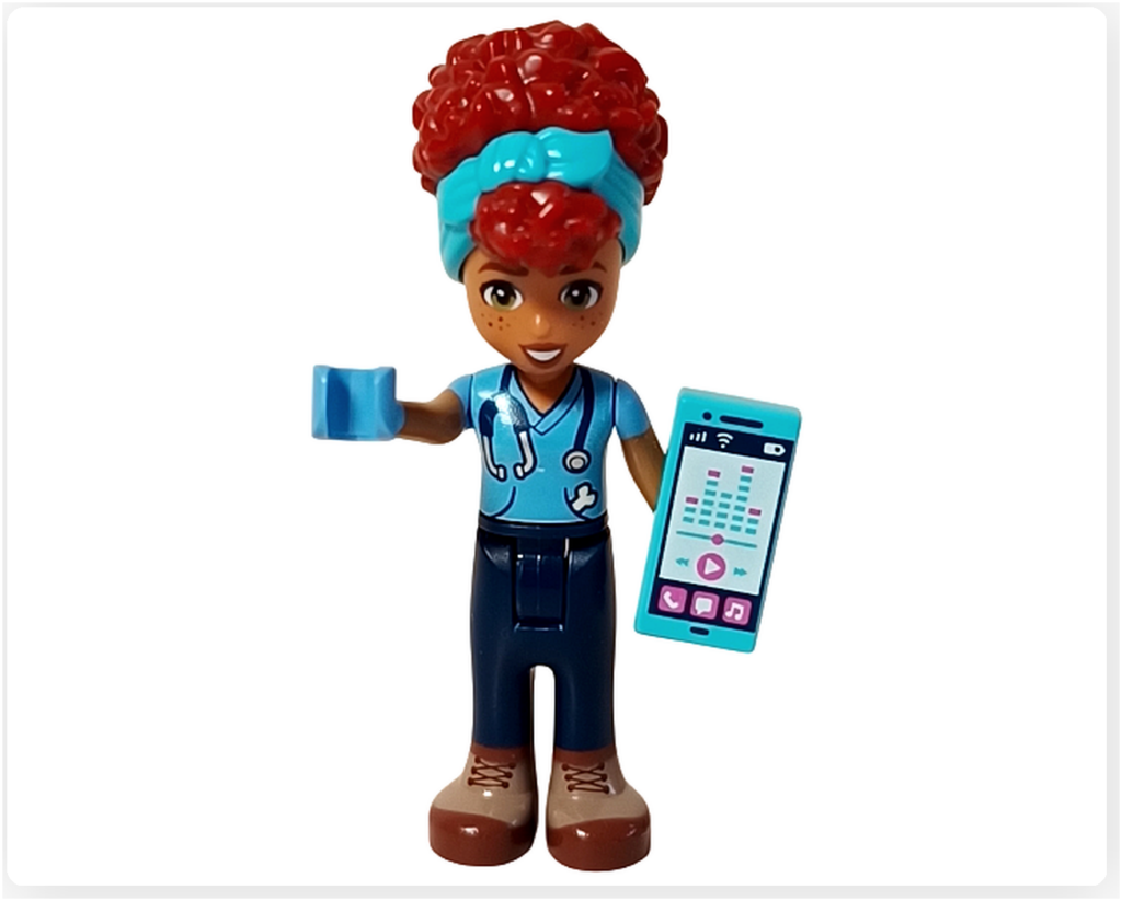 レゴ 41727 ワンちゃんレスキューセンター ミニドール ガブリエラ タブレット端末を持つ記録シーン