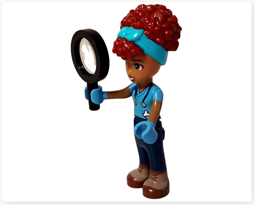 レゴ 41727 ワンちゃんレスキューセンター ミニドール ガブリエラ ルーペで観察する診察シーン