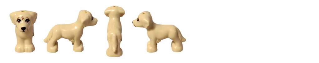 レゴ フレンズ 41727 ワンちゃんレスキューセンター 犬 フィギュア グレース 全方向ビュー クリーム色の犬