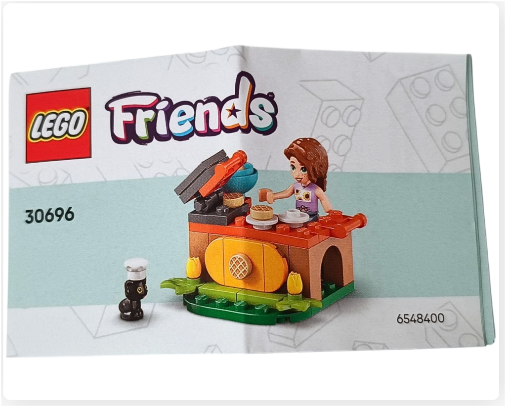 レゴ 30696 オータムのワッフル屋さん 組立説明書 表紙 ワッフル屋台とオータムとプルート