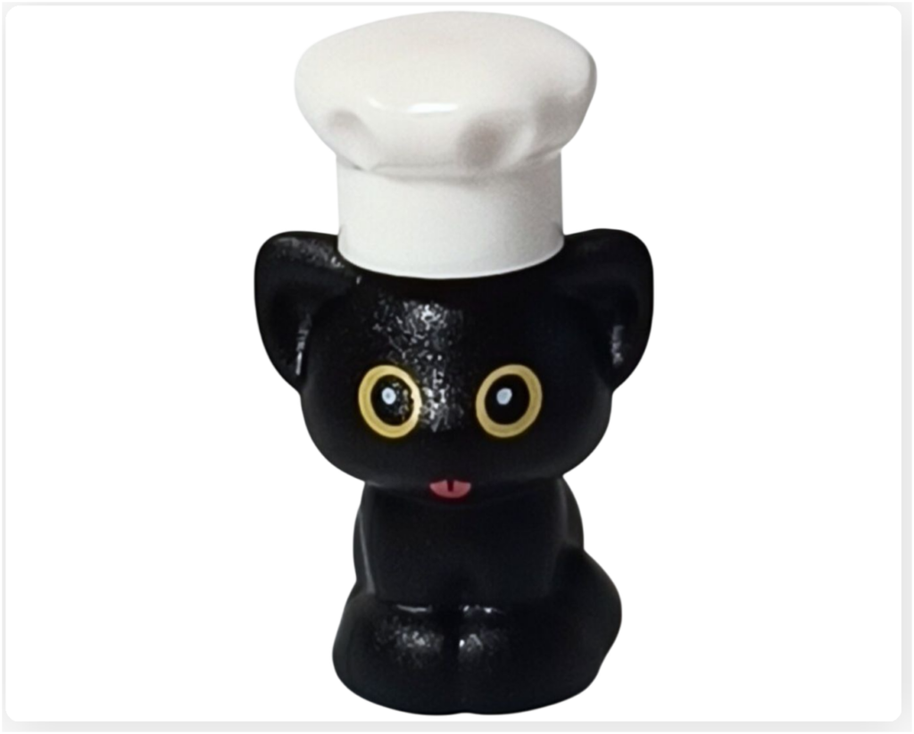 レゴ 30696 オータムのワッフル屋さん プルート 黒ネコ 正面 コック帽付き 顔の表情