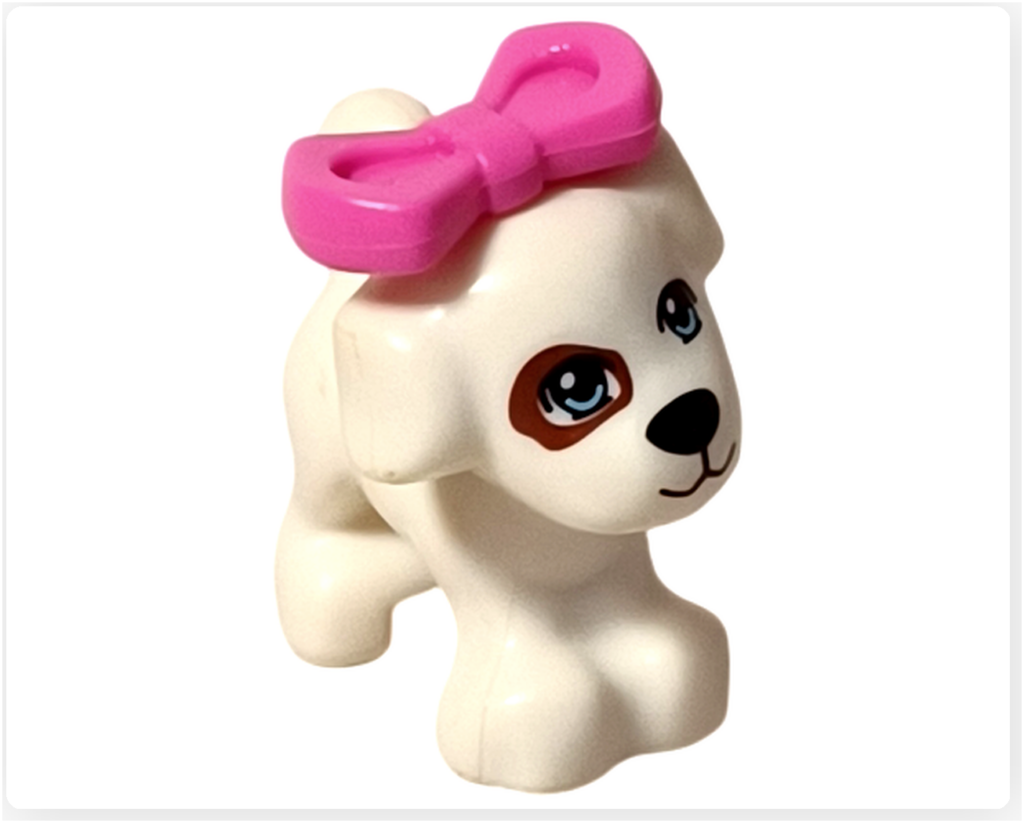 レゴ 3934 パピーハウス パピーハウスの子犬チャーリー正面。ピンクのリボンを付けたミアの愛犬チャーリー