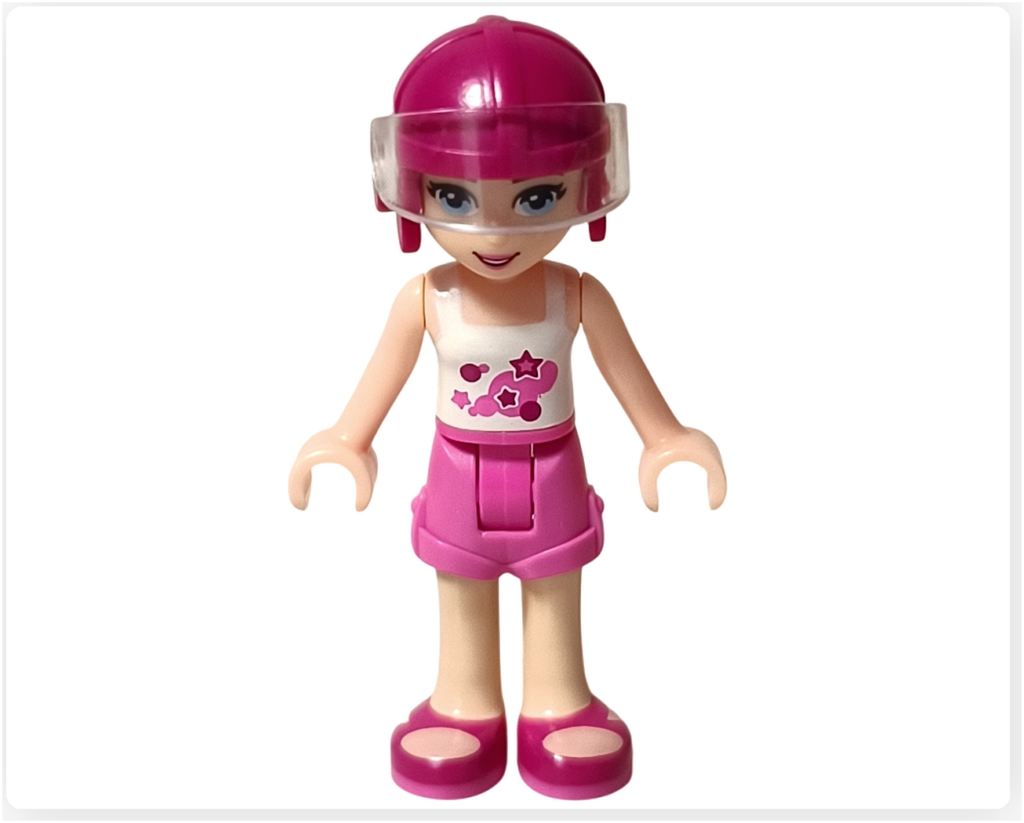 レゴ 41092 ピザショップ ステファニー ヘルメット装着 正面