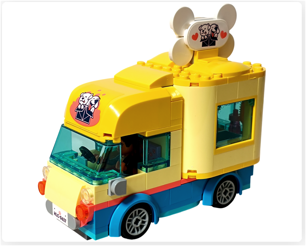 レゴ 41741 ワンちゃんレスキュートラック 完成したレスキュートラック正面ビュー