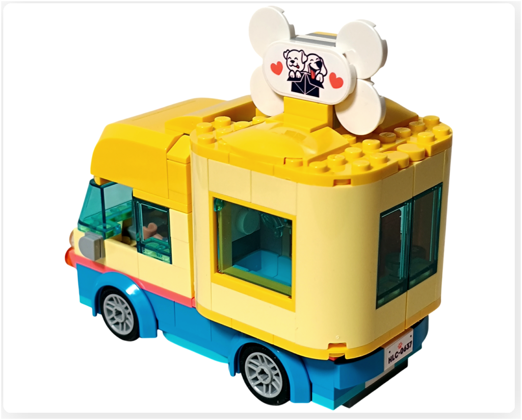 レゴ 41741 ワンちゃんレスキュートラック コンパクトに収納されたレスキュートラック背面ビュー