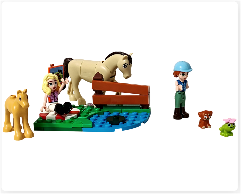レゴ フレンズ 42695 馬の親子とトレーラー アイラ 探検シーン オータム マチルダ ヘンリー ドーン ホッパー 水辺 情景