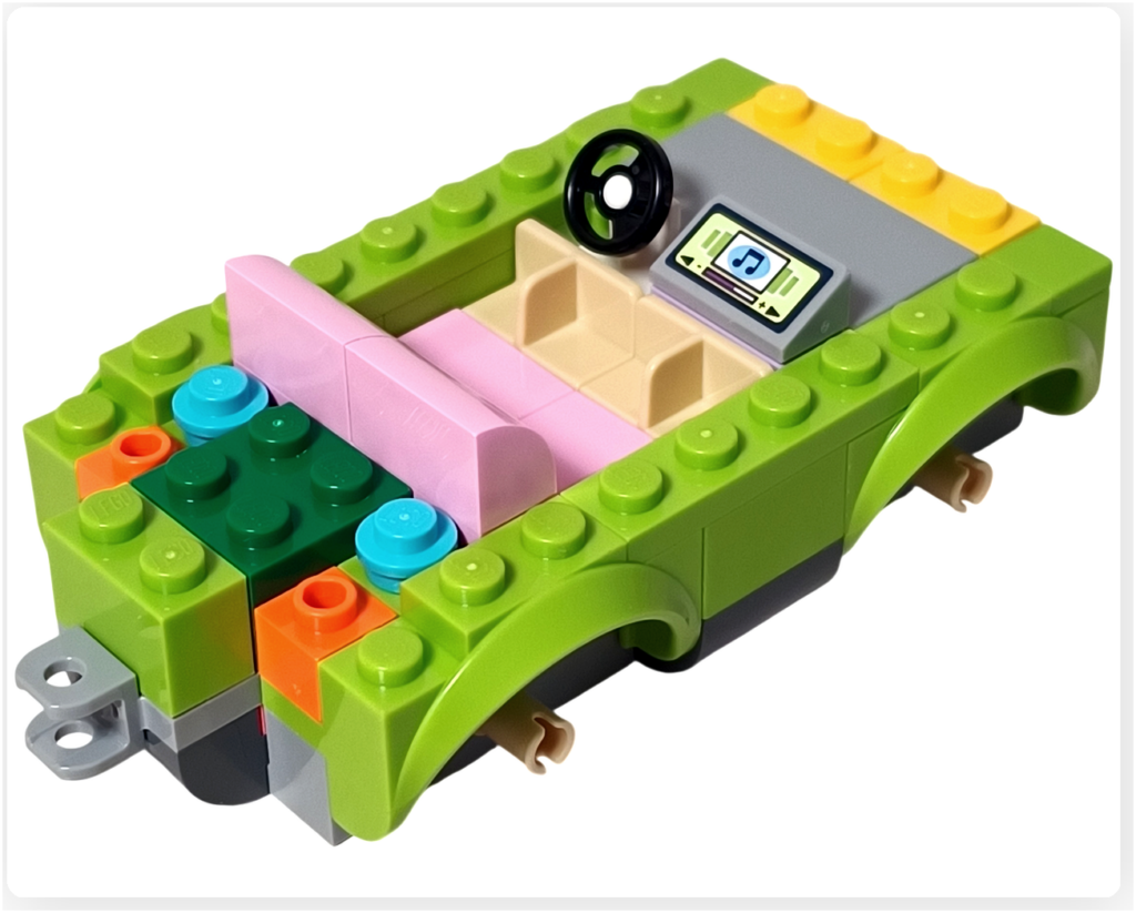 レゴ 42695 馬の親子とトレーラー 車 リア組立 後部パーツ カラフルデザイン