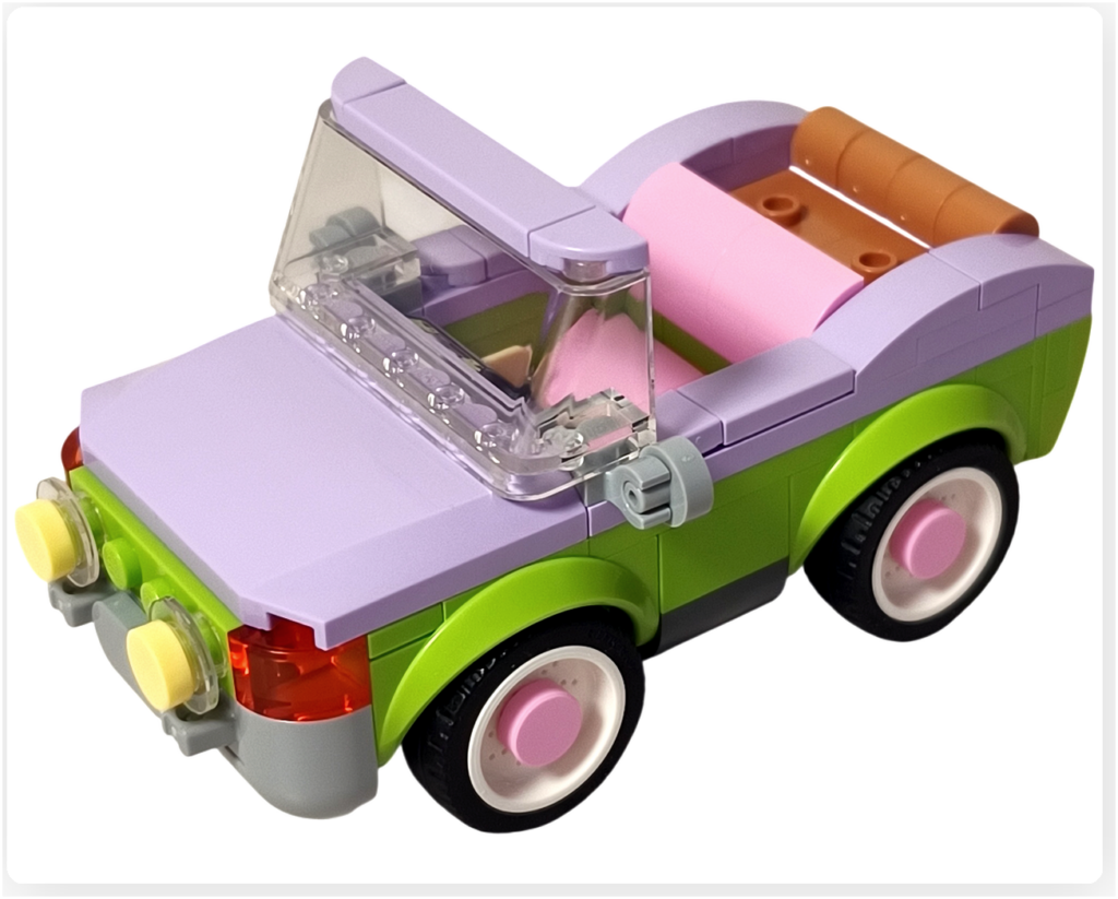 レゴ 42695 馬の親子とトレーラー 車 タイヤ取り付け 完成直前