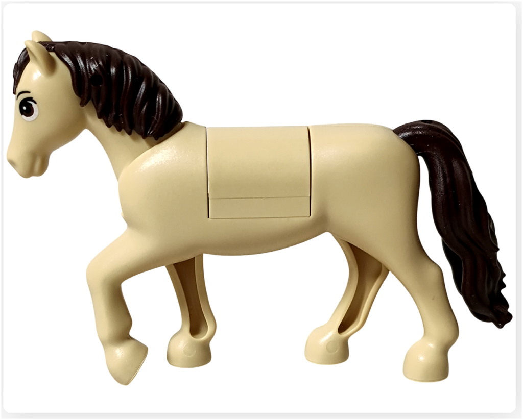 レゴ 42695 馬の親子とトレーラー 馬 ヘンリー 左側面 全身