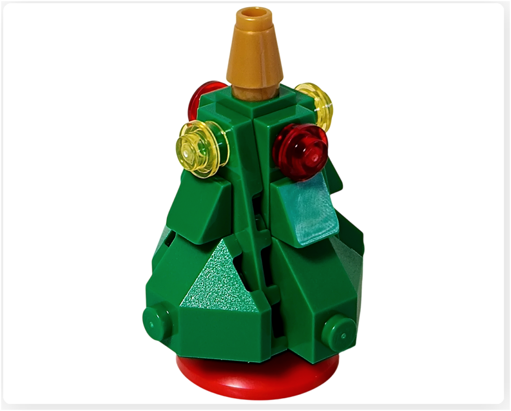 レゴ 60381 シティ アドベントカレンダー 2023 17日目 完成したクリスマスツリー 赤と黄色のオーナメント付き