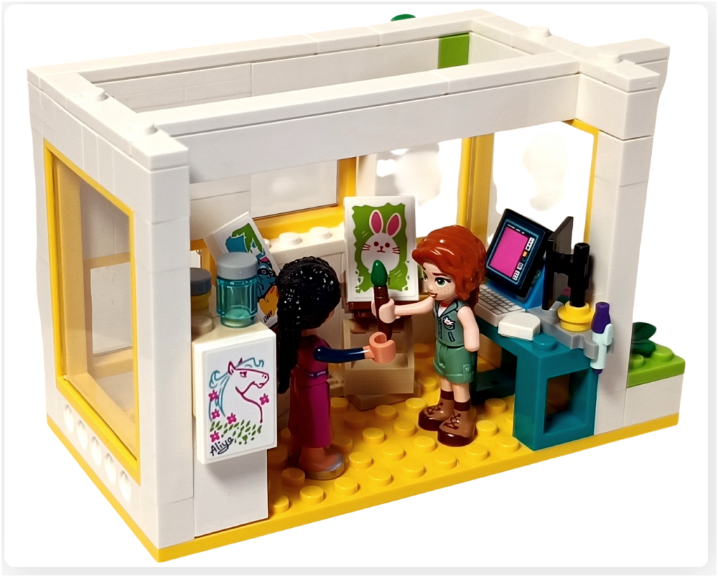 レゴ 41731 ハートレイクシティ インターナショナルスクール 美術室で作品を鑑賞するマル・ヘイル校長先生