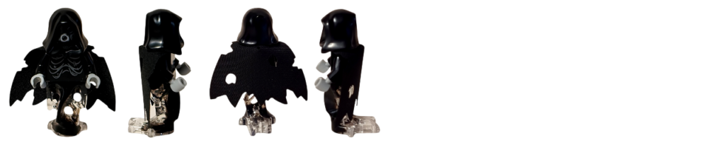レゴ ハリー・ポッター 76463 ホグワーツ城：医務室 ディメンター ミニフィギュア紹介　正面・右側・背面・左側から見たディメンターの比較写真