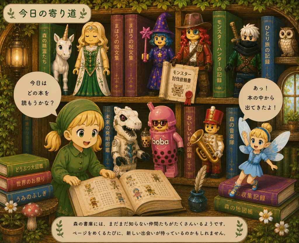 レゴ 71052 ミニフィギュア シリーズ29 今日の寄り道 森の書庫で本を開く女の子ナビと妖精ナビ、収集記録から現れた個性豊かな仲間たち