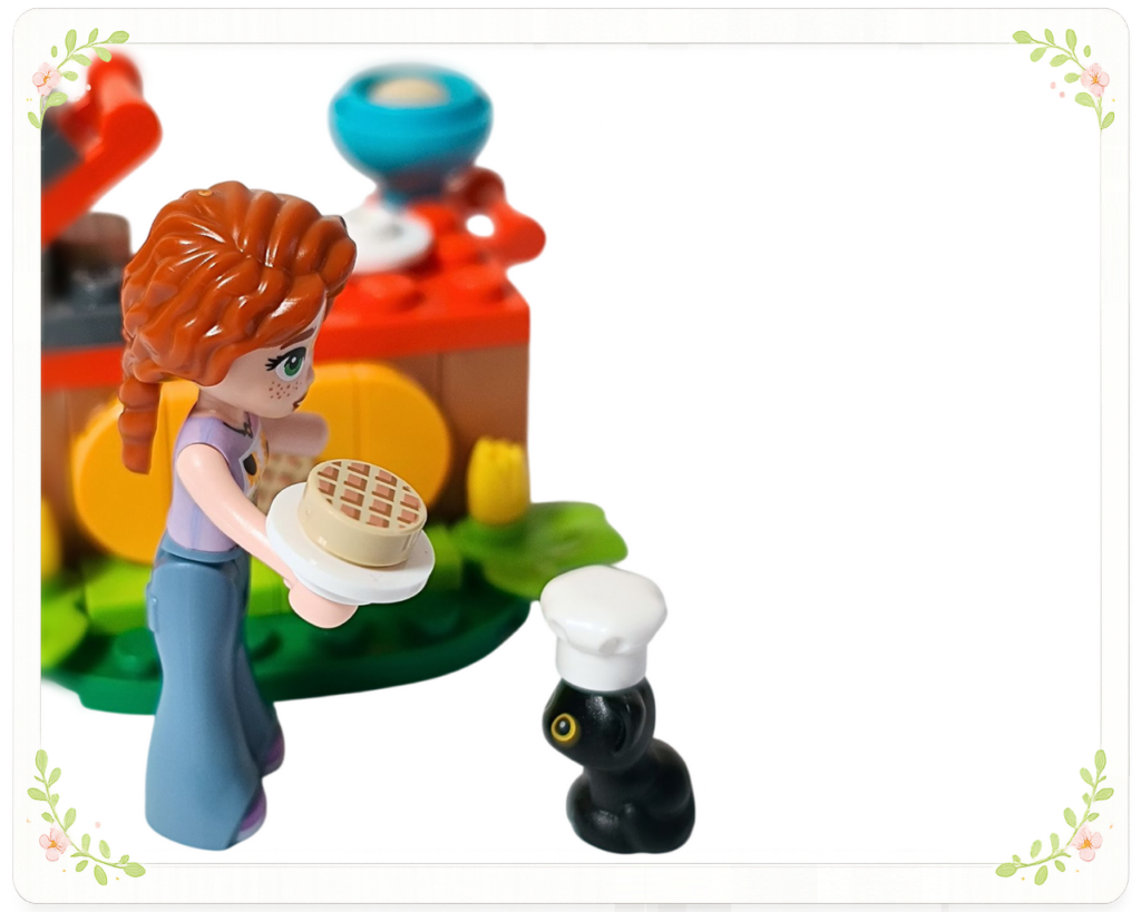 レゴ 30696 オータムのワッフル屋さん 焼きたてのワッフルをプルートのもとへ運ぶオータム