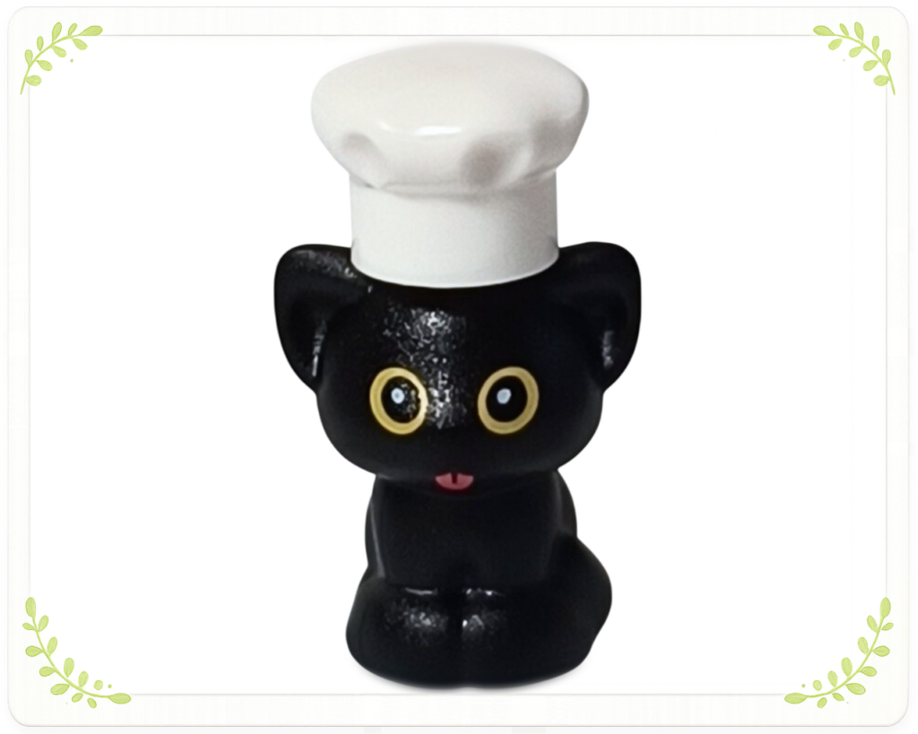 レゴ 30696 黒ネコのプルート 白いコック帽をかぶった正面姿