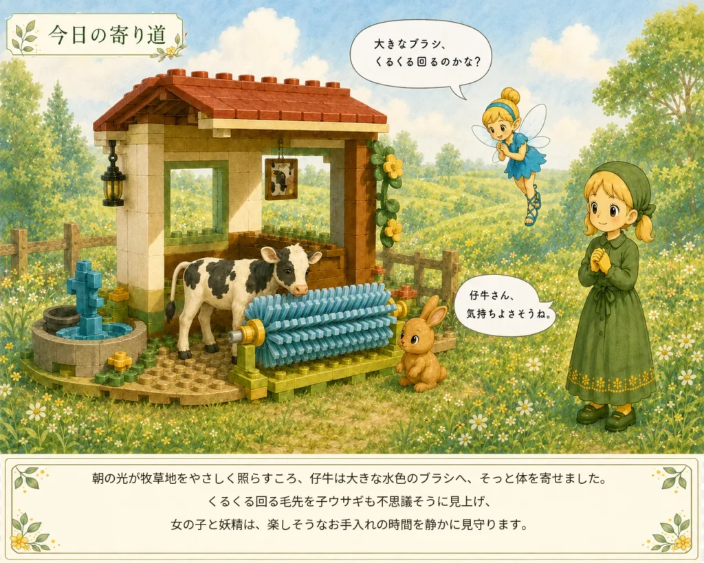 レゴ 42607 オータムの仔牛小屋で仔牛と子ウサギを見守る女の子と妖精の今日の寄り道