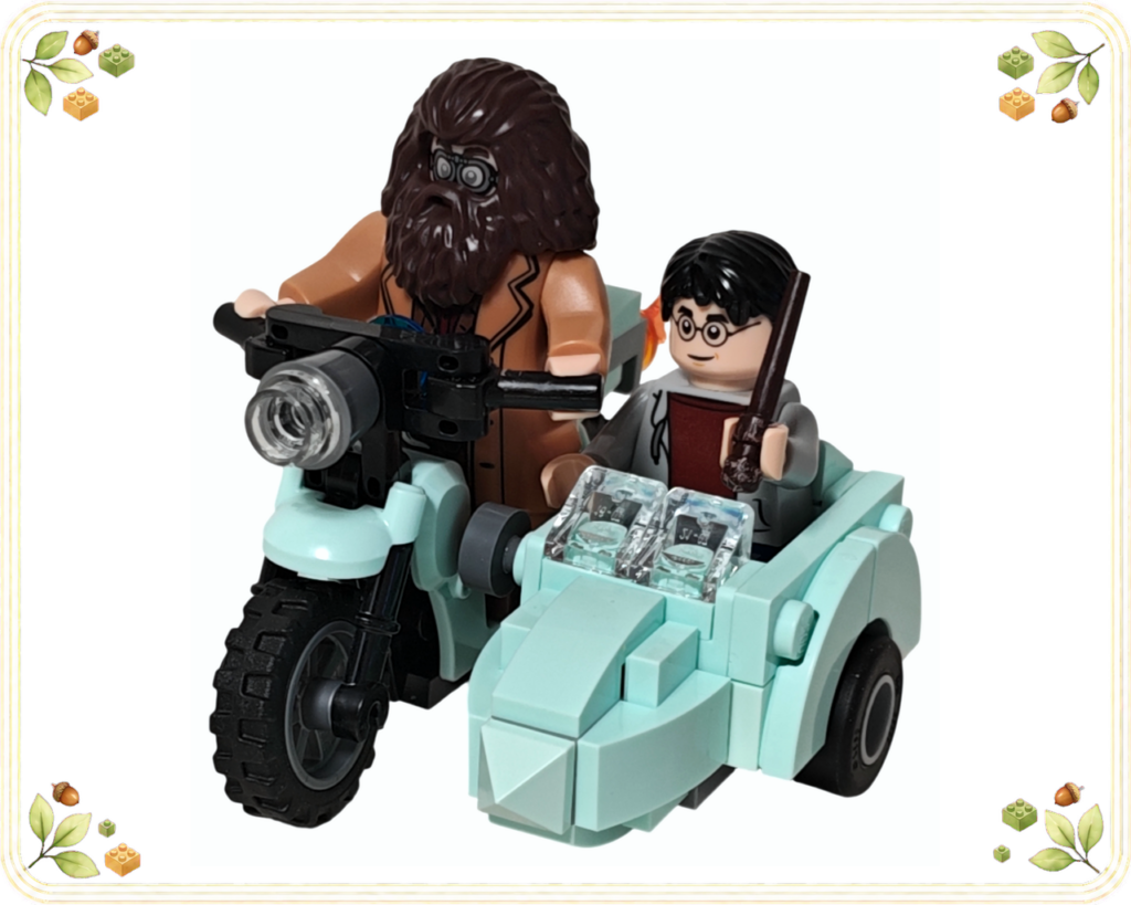 レゴ 76459 ハグリッド&ハリーのプリベット通りの脱出劇 空飛ぶオートバイに乗るハグリッドとサイドカーに乗るハリー・ポッター